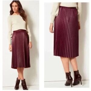 7 For All Mankind Deep Red Midi Skirt